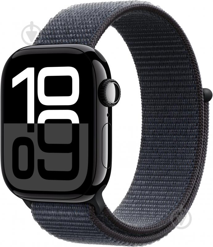 Смарт-часы Apple Watch Series 10 GPS 42mm Jet Black Aluminium Case with Ink Sport Loop (MWWG3QH/A) - фото 1