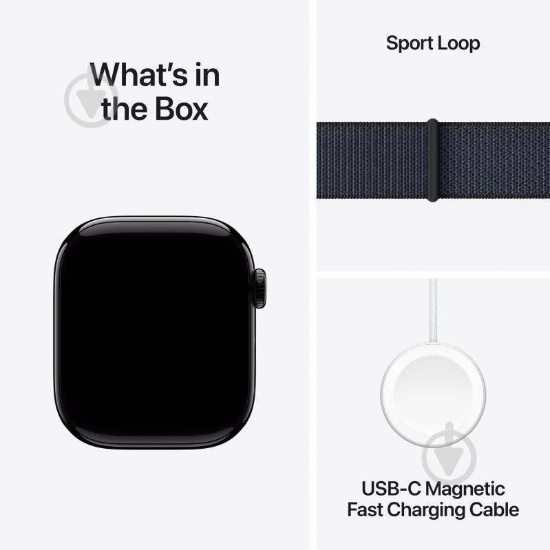 Смарт-часы Apple Watch Series 10 GPS 42mm Jet Black Aluminium Case with Ink Sport Loop (MWWG3QH/A) - фото 9