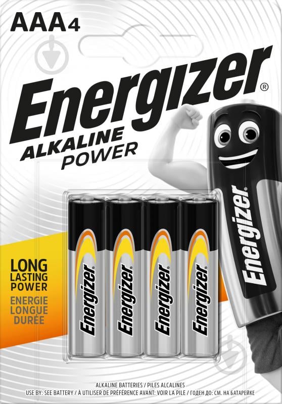 Батарейка Energizer Alk Power AAA (R03, 286) 4 шт. (7638900297386) - фото 1