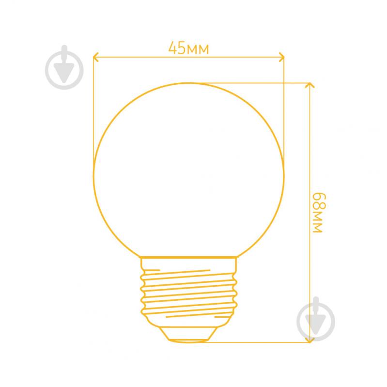 Лампа світлодіодна LightMaster 1 Вт G45 прозора E27 220 В LB-548 G45 230V 1W E27 RGB про - фото 3