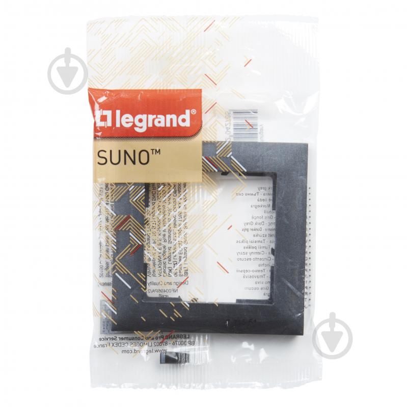 Рамка одноместная Legrand Suno универсальная графит 721551 - фото 4 Рамка одноместная Legrand Suno универсальная графит 721551 - фото 4
