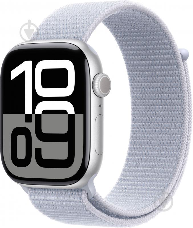 Смарт-часы Apple Watch Series 10 GPS 46mm silver Case with Blue Cloud Sport Loop (MWWN3QH/A) - фото 1