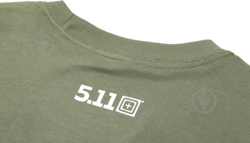 Футболка 5.11 Tactical Shield Ukraine [225] Military Green, M, с рисунком р. M [223] Military Green Heather - фото 4