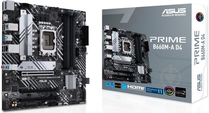 Материнская плата Asus PRIME B660M-A D4 (Socket 1700, Intel B660, micro ATX) - фото 3
