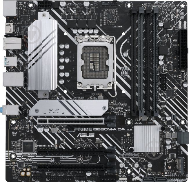 Материнская плата Asus PRIME B660M-A D4 (Socket 1700, Intel B660, micro ATX) - фото 1