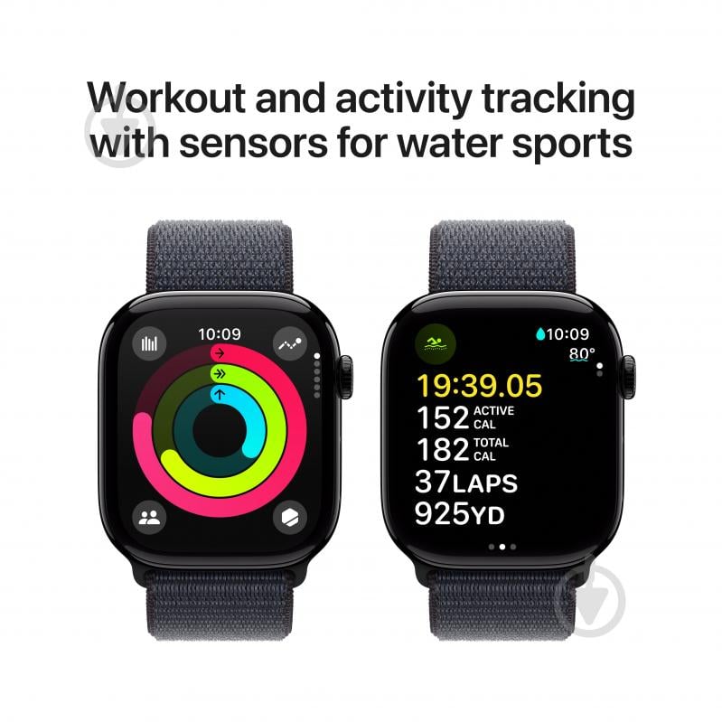 Смарт-годинник Apple Watch Series 10 GPS 46mm jet black Aluminium Case with Ink Sport Loop (MWWR3QH/A) - фото 4