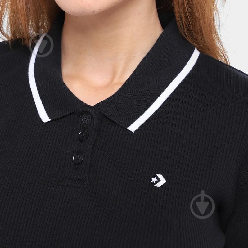 Футболка Converse SLIM BUTTON UP POLO CVW5K770-BLK р.XS чорний - фото 3 Футболка Converse SLIM BUTTON UP POLO CVW5K770-BLK р.XS чорний - фото 3