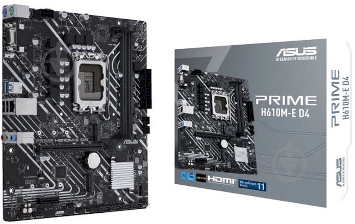 Материнская плата Asus PRIME H610M-E D4 (Socket 1700, Intel H610, micro ATX) - фото 2 Материнская плата Asus PRIME H610M-E D4 (Socket 1700, Intel H610, micro ATX) - фото 2
