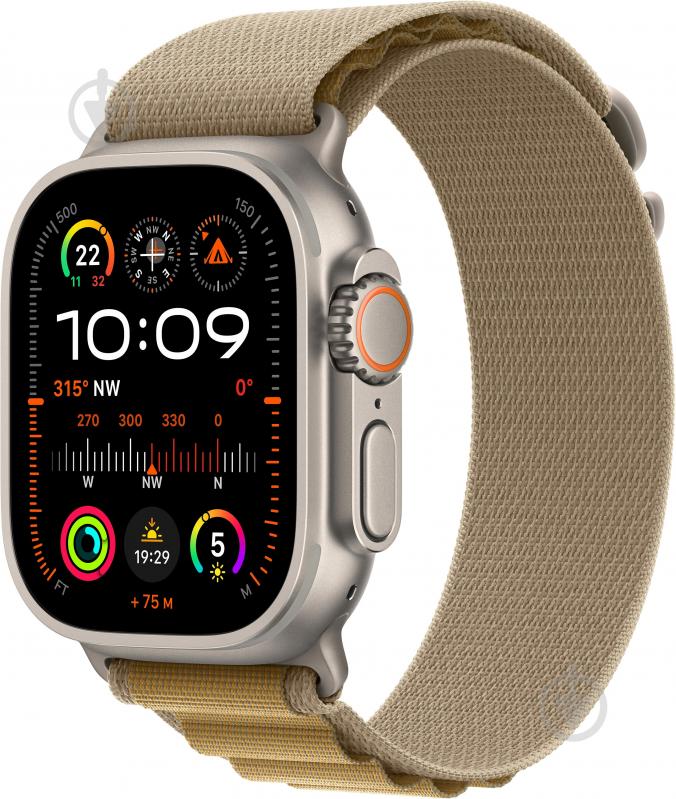 Смарт-часы Apple Watch Ultra 2 GPS + Cellular 49 mm natural titanium Case with Tan Alpine Loop - Small (MX4E3UL/A) - фото 1