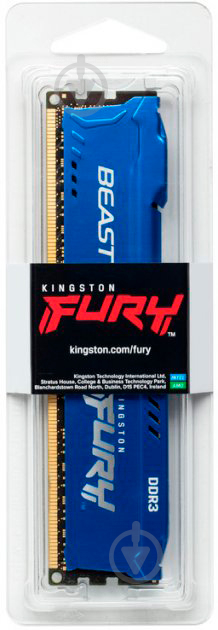 Оперативная память Kingston DDR3 SDRAM 16 GB (2x8GB) 1866 MHz (KF318C10BK2/16) FURY Beast Blue - фото 5