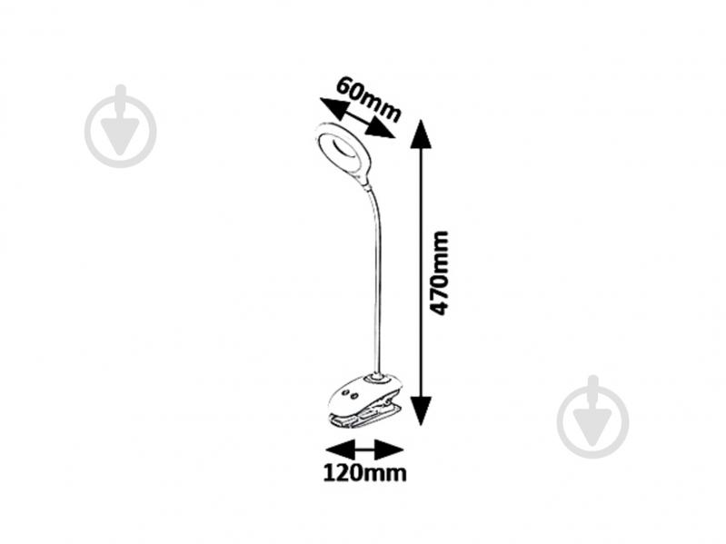 Настільна лампа акумуляторна Rabalux Харріс 4 Вт білий 6448 - фото 5