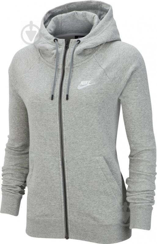 Джемпер Nike W NSW ESSNTL FLC FZ HOODIE BV4122-063 р. XS серый - фото 1