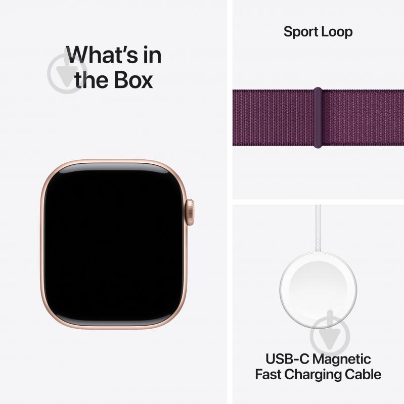 Смарт-годинник Apple Watch Series 10 GPS 46mm rose gold Aluminium Case with Plum Sport Loop (MWWV3QH/A) - фото 9