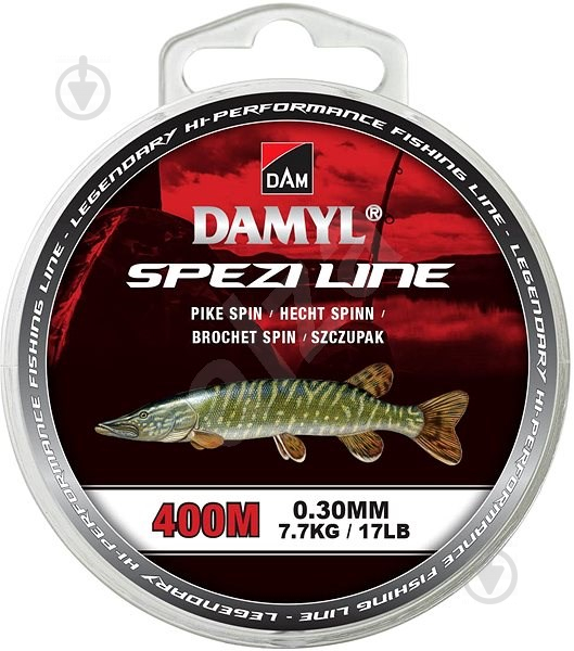 Леска DAM Damyl Spezi Line Pike Spin 400м 0,3мм 7,7кг - фото 1