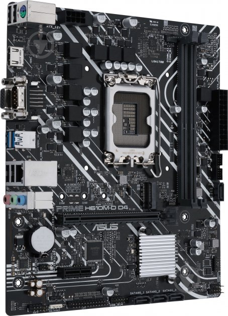 Материнская плата Asus PRIME H610M-D D4 (Socket 1700, Intel H610, micro ATX) - фото 2