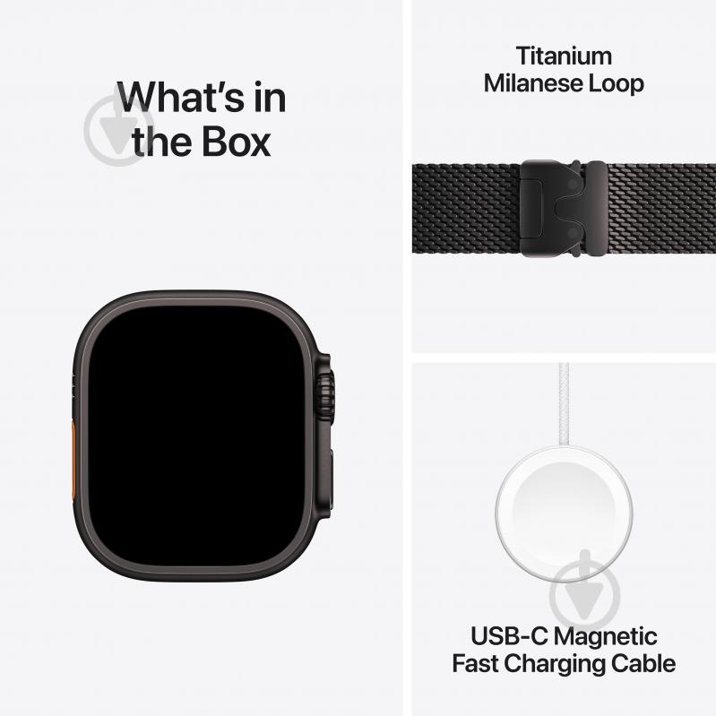 Смарт-часы Apple Watch Ultra 2 GPS + Cellular 49 mm black titanium Case with Black Titanium Milanese Loop - S (MX4W3UL/A) - фото 9