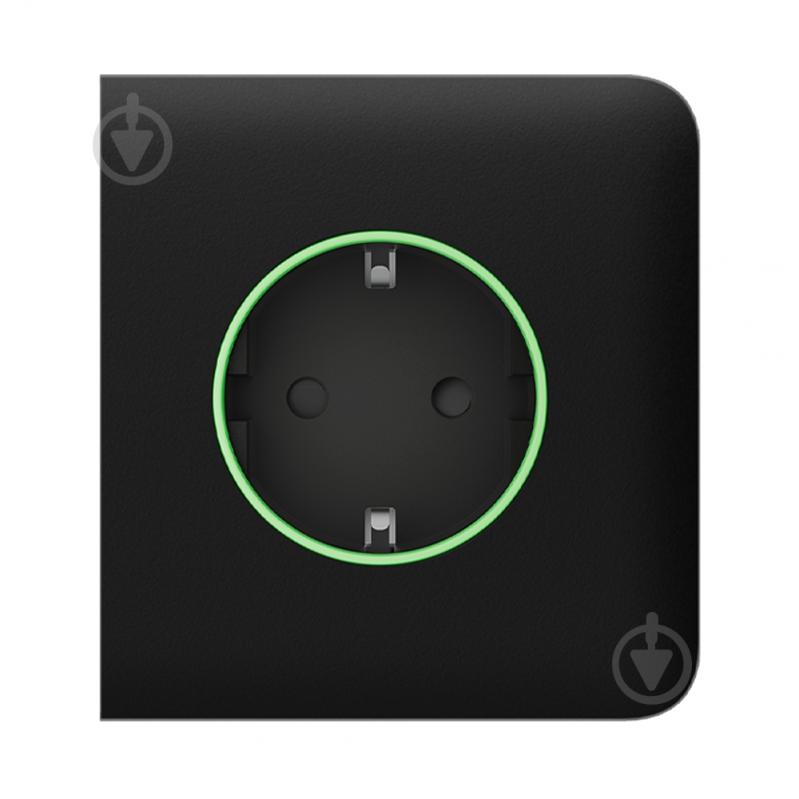 Панель фронтальная боковая Ajax SideCover (smart) [type F] для встроенной розетки Outlet Jeweller черный - фото 2