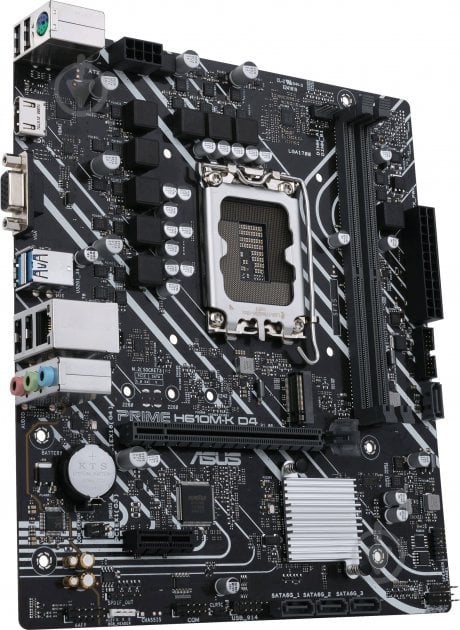 Материнская плата Asus PRIME H610M-K D4 (Socket 1700, Intel H610, micro ATX) - фото 3