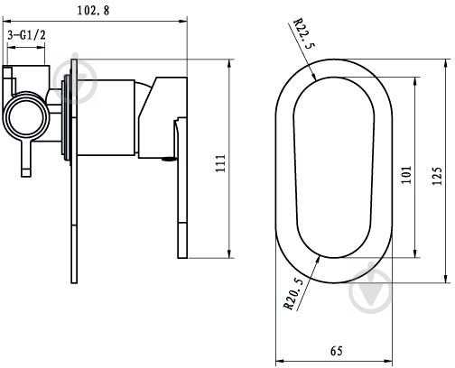 Душевой набор Aqua Rodos Imperial АР0002422 (L3B072CP + RB007CP + BJ-025) - фото 2