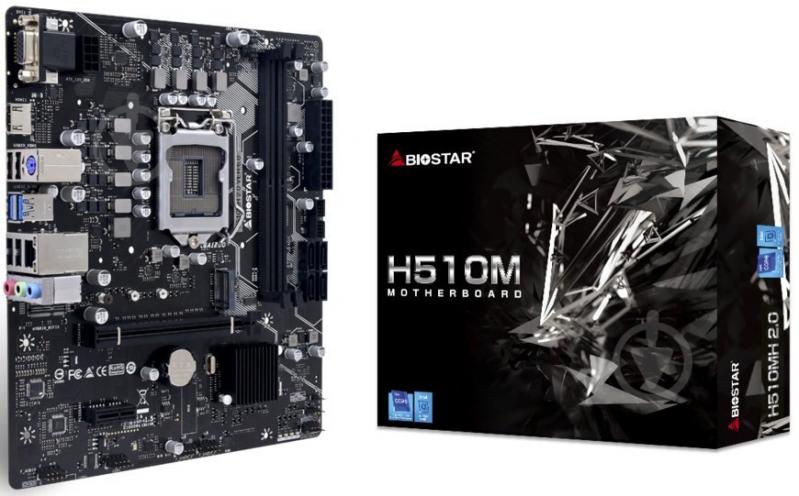 Материнская плата Biostar H510MH 2.0 (Socket 1200, Intel H510, micro ATX) - фото 1