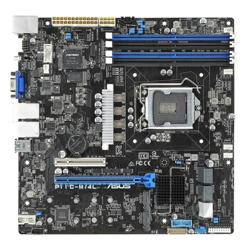 Материнська плата Asus P11C-M/4L (Socket 1151, Intel C242, mini ATX) - фото 1