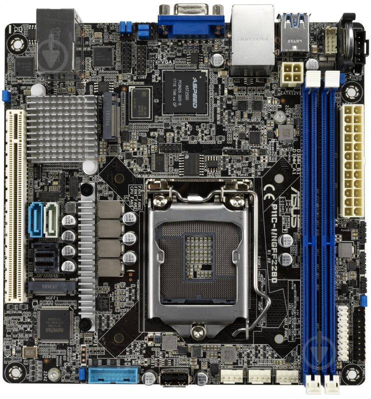 Материнская плата Asus P11C-I/NGFF2280 (Socket 1151, Intel C242, mini ITX) - фото 1