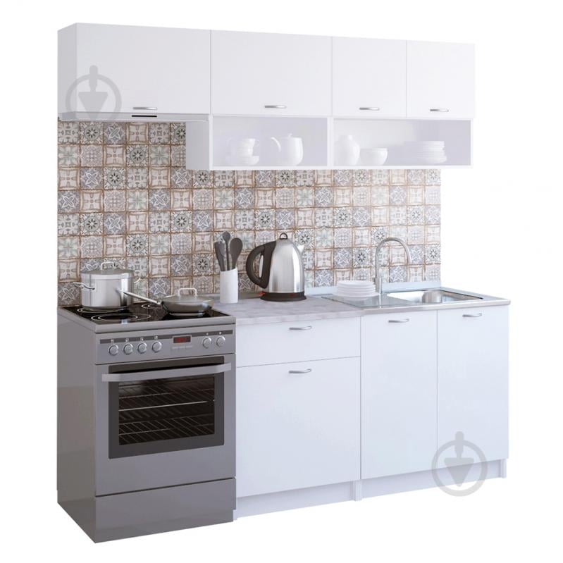 УЦЕНКА! Кухня ROKO Полли белый/белый ЛДСП 2 м (УЦ №2939) - фото 1 УЦЕНКА! Кухня ROKO Полли белый/белый ЛДСП 2 м (УЦ №2939) - фото 1