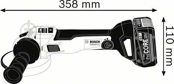 Болгарка (угловая шлифмашина) Bosch Professional GWS 18V-10 SC 06019G340D - фото 5