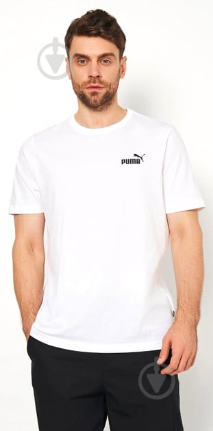 Футболка Puma ESS Small Logo Tee 58666802 р.XS белый - фото 1