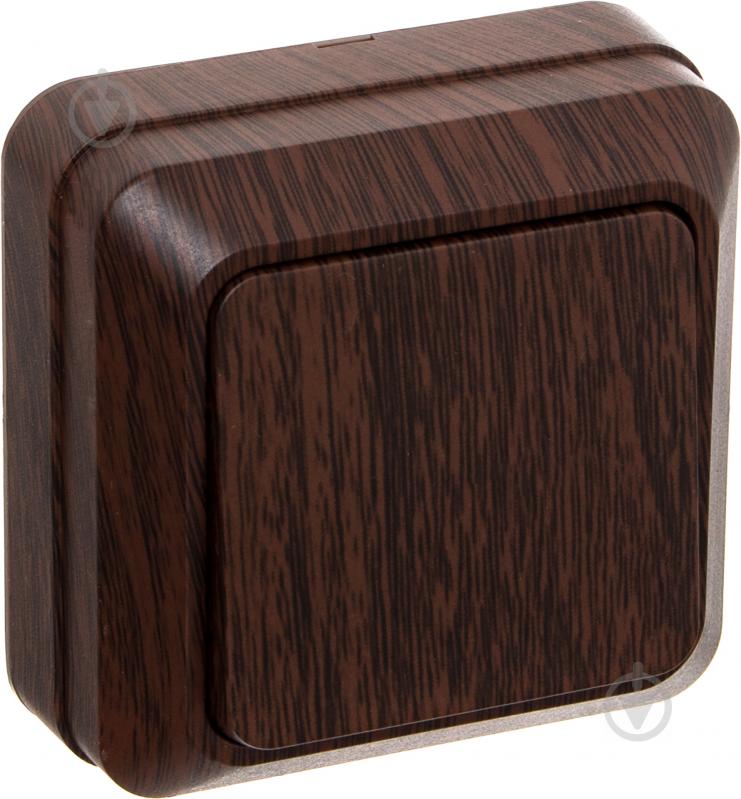 Выключатель одноклавишный UP! (Underprice) IP20 без подсветки орех BD-SWP.MZ20G1W1-Walnut - фото 2