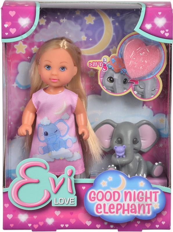 Игровой набор Simba Evi Love Эви Спокойной ночи с слоненком и аксессуарами 5733355 - фото 1