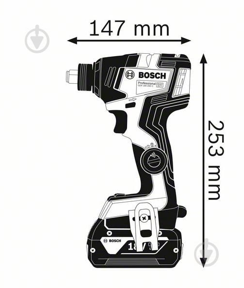 Гайковерт ударний акумуляторний Bosch Professional GDR 18 V-200 C (Без АКБ и ЗУ) 06019G4104 - фото 3