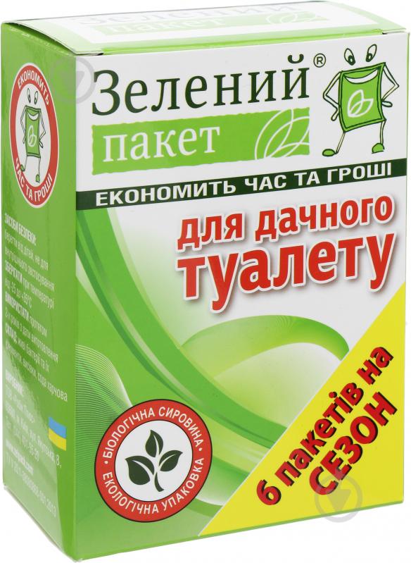 Засіб Зеленый пакет для дачного туалету 6 шт. - фото 1