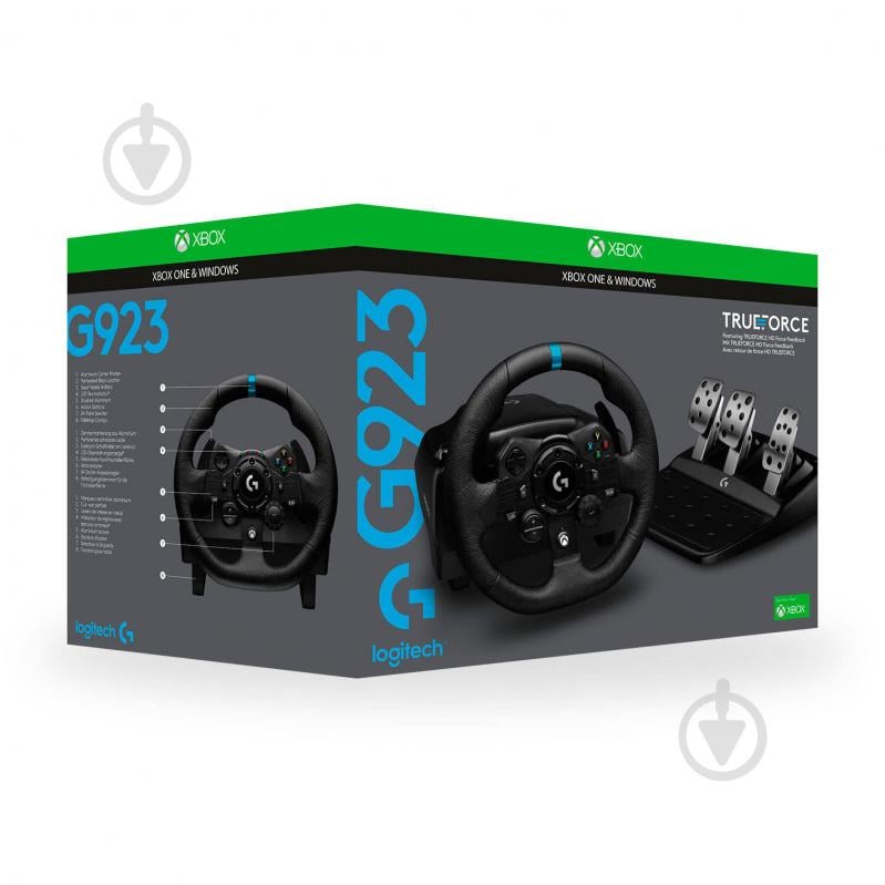 Ігрове кермо Logitech G923 Racing Wheel and Pedals for Xbox One and PC (941-000158) - фото 12