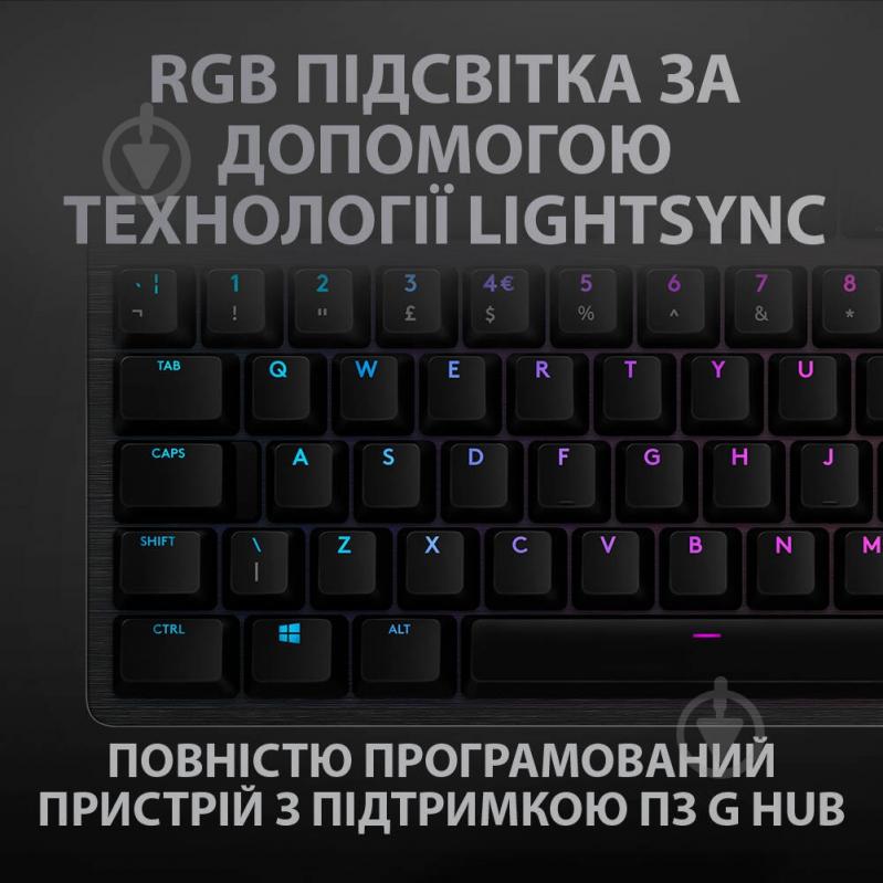 Клавиатура Logitech G512 Carbon Lightsync RGB Mechanical (920-009351) black - фото 7