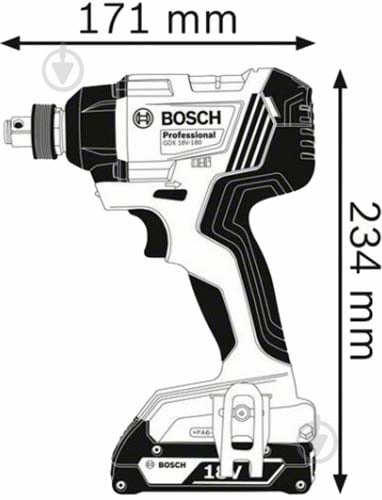 Набор аккумуляторного инструмента Bosch Professional GSR 180 LI + GDX 180 LI 06019G5222 - фото 4