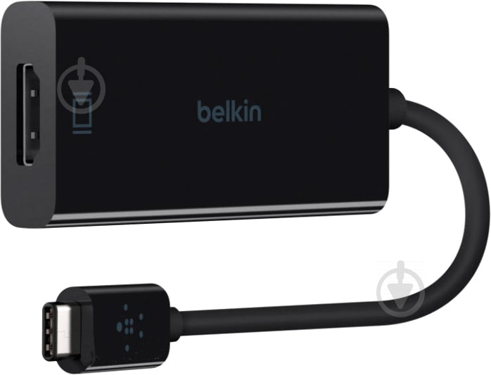 Адаптер Belkin HDMI 0,1 м черный (F2CU038btBLK) USB-C,HDMI,4K,60HZ - фото 1