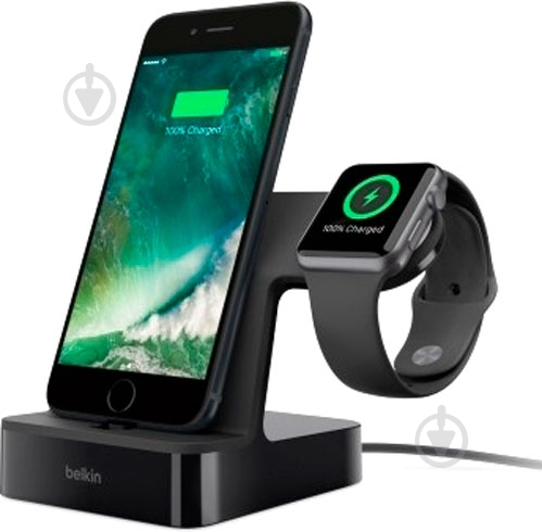 Док-станція Belkin PowerHouse iWatch + iPhone black (F8J200vfBLK) - фото 2