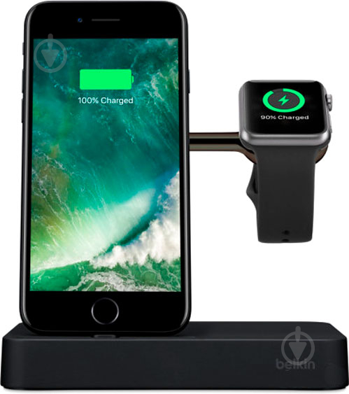 Док-станция Belkin Charge Dock iWatch + iPhone black (F8J183vfBLK) - фото 1