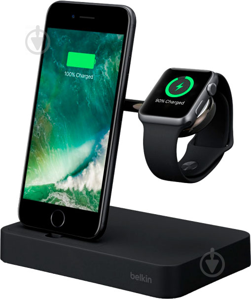 Док-станция Belkin Charge Dock iWatch + iPhone black (F8J183vfBLK) - фото 2