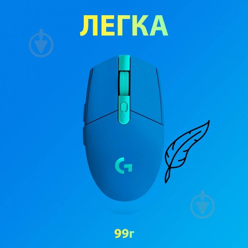 Мышь Logitech G305 LIGHTSPEED Wireless Gaming Mouse blue (910-006014) - фото 5