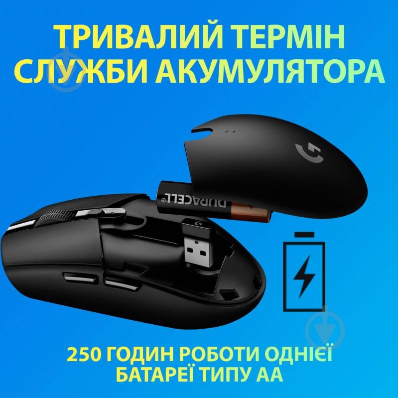 Мышь Logitech G305 LIGHTSPEED Wireless Gaming Mouse blue (910-006014) - фото 4