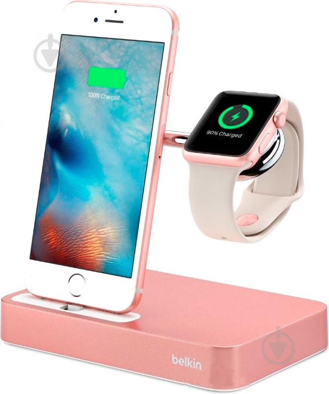 Док-станція Belkin Charge Dock iWatch+Iphone rose/gold (F8J183vfC00) - фото 2