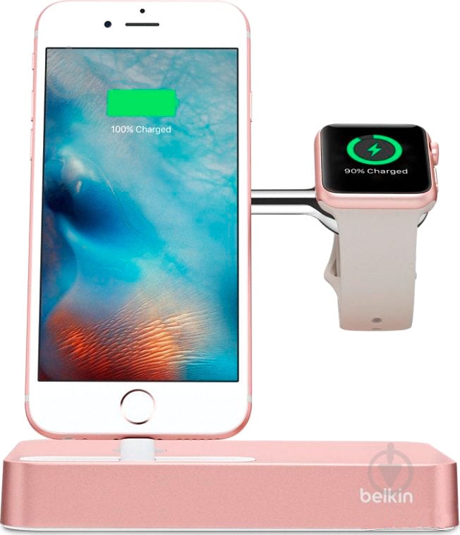 Док-станція Belkin Charge Dock iWatch+Iphone rose/gold (F8J183vfC00) - фото 1