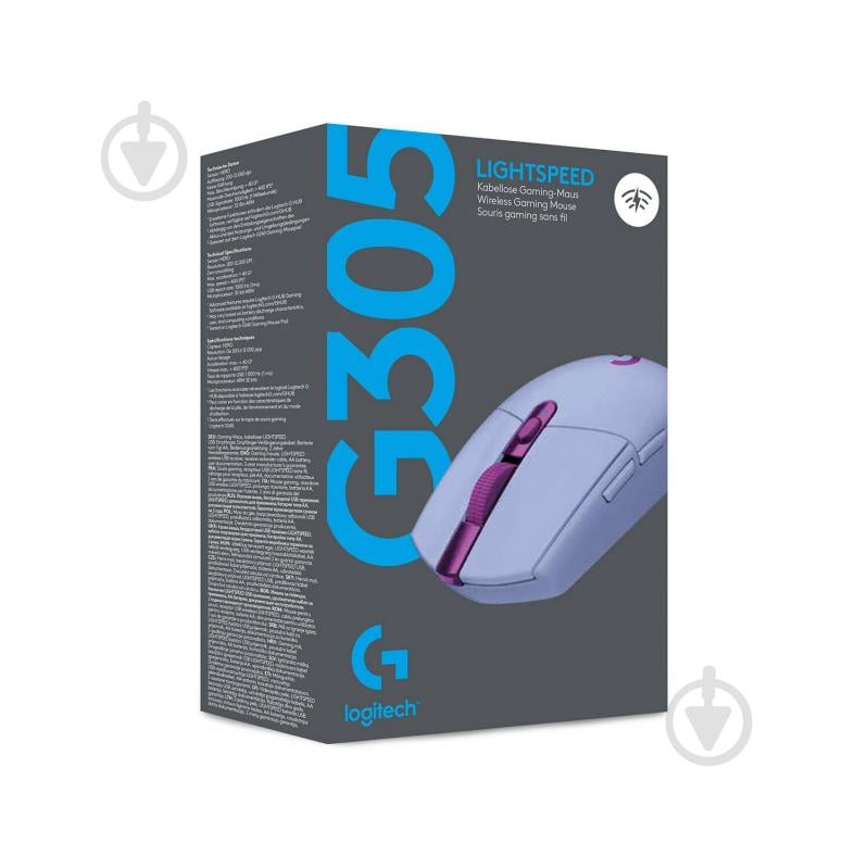 Миша Logitech G305 LIGHTSPEED Wireless Gaming Mouse lilac (910-006022) - фото 10