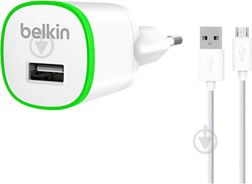 Зарядний пристрій Belkin microUSB Charger Білий - фото 1