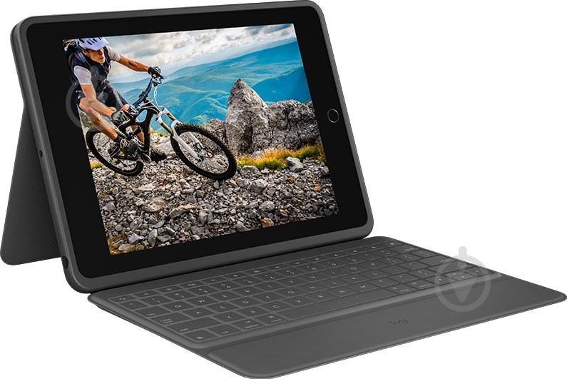 Чехол-клавиатура Logitech Rugged Folio for iPad 7 black (920-009619) - фото 4