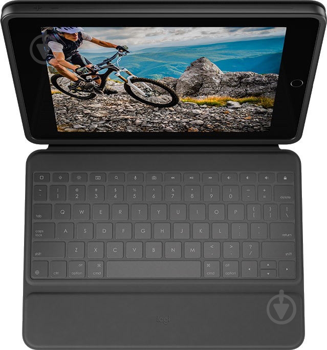 Чехол-клавиатура Logitech Rugged Folio for iPad 7 black (920-009619) - фото 1