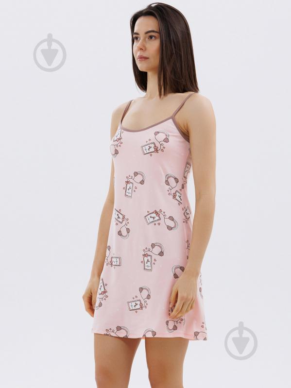 Нічна сорочка Roksana HARMONY №1571/16468 р.XXL рожевий із принтом - фото 2