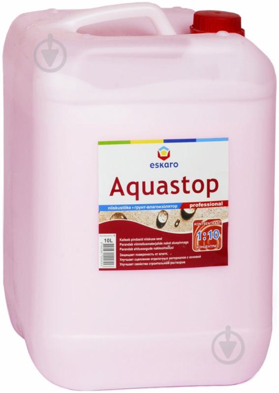 Грунтовка глубокопроникающая Eskaro Aquastop Professional концентрат 1:10 10 л - фото 1